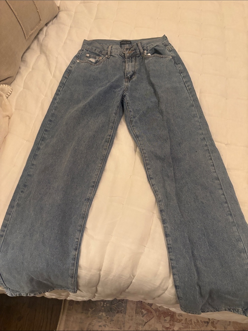 White Fox Boutique Light Blue High-Rise Wide Leg Jeans